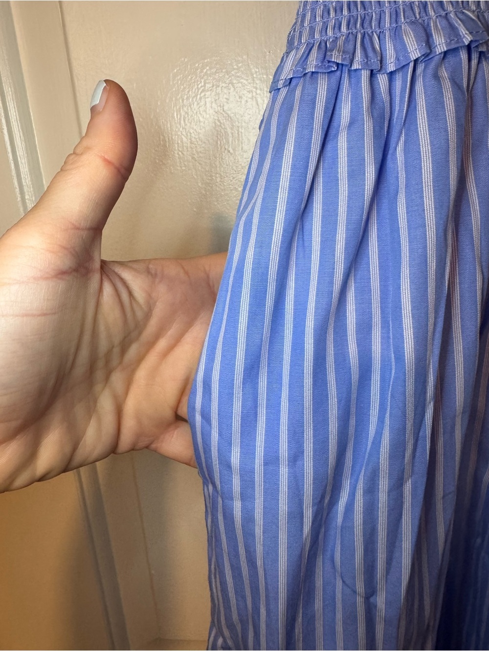 NWT Hill House Azalea nap dress in blue stripe - Picture 9 of 10
